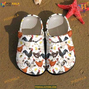 Barnyard Bliss Chicken Crocs, Classic Clogs for Chicken Fans