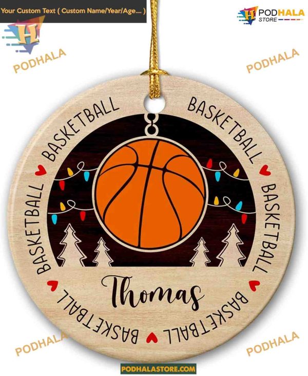 Basketball 2023 Personalized Ceramic Ornament for Players and Fans