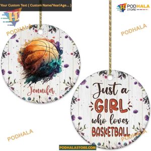 Basketball Lover 2023 Personalized Christmas Ornament, Sporty Custom Decor