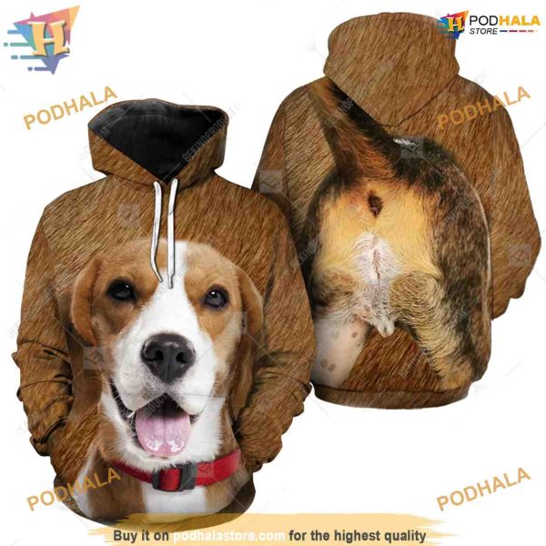 Beagle Dog Full Head And Body Animal Costume All Over Printed 3D Hoodie