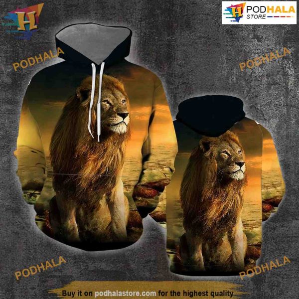 Beautiful Lion All Over Printed 3D Hoodie Sweatshirt