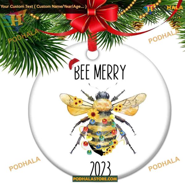 Bee Merry 2023 Baby’s First Christmas, Newborn Bee Ceramic Ornament