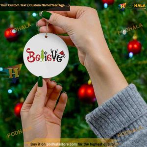 Believe in Grinch Magic Cute Grinch Christmas Tree Ornaments