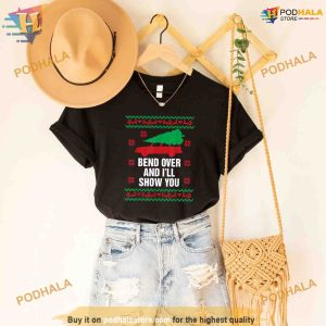 Bend Over and Ill Show You Christmas Couple Matching Family Shirt Hoodie