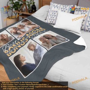 Best Bonus Mom Ever Personalized Photo Blanket Fleece or Quilt Gift for Mother In Law 3