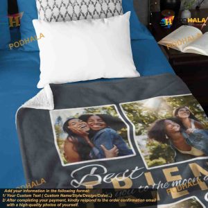 Best Friend Ever Photo Blanket Fleece or Quilt Birthday Gift for Bestie 4