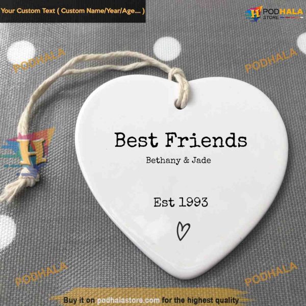 Best Friends Forever Bauble, Custom Christmas Keepsake for Besties