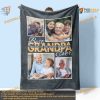Best Grandpa Ever Personalized Photo Blanket, Gift for Grandfather, Birthday Christmas Gift