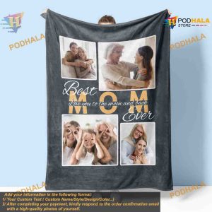 Best Mom Ever Photo Blanket, Christmas Gift, Fleece or for Mom