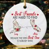Bestie Wishes Personalized Ornament, Best Friend's Festive Charm