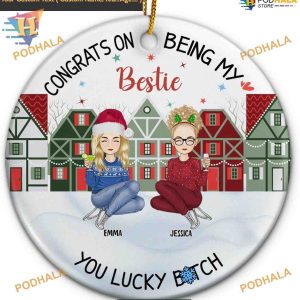 Besties Forever 2023 Christmas Decor Ornament, Personalized Family Christmas Ornaments
