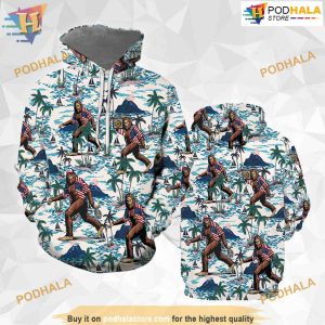 Bigfoot American All Over Printed 3D Hoodie Sweatshirt