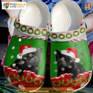 Black Cat Christmas Hat Merry Crocs, Creative Christmas Gift Ideas
