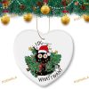 Black Cat Christmas Ornament, 2023 Family Decoration, Heart-Shape Keepsake