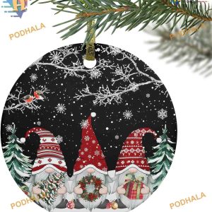 Black Gnomes 2023 Ornaments, Personalized Family Christmas Ornaments, Xmas Gift