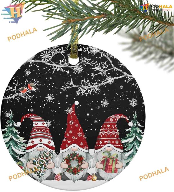 Black Gnomes 2023 Ornaments, Personalized Family Christmas Ornaments, Xmas Gift