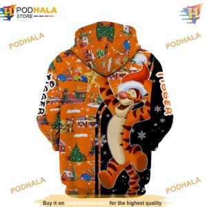 Black Orange Tigger Christmas 3D Hoodie Disney Trending Apparel 3