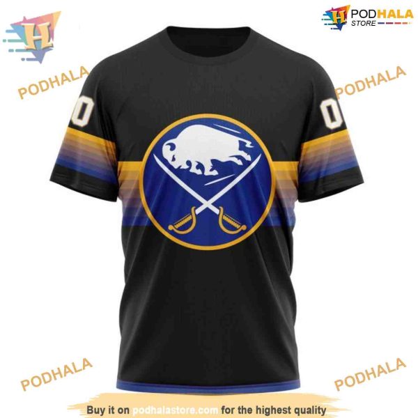 Black and Gradient NHL Special Buffalo Sabres 3D Hoodie Unique Apparel