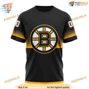 Black and Gradient Special NHL Boston Bruins Hoodie 3D Distinctive Apparel 3
