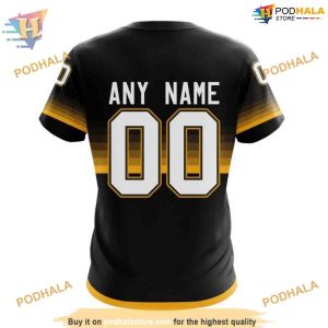 Black and Gradient Special NHL Boston Bruins Hoodie 3D Distinctive Apparel 4