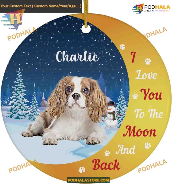 Blenheim Spaniel 2023 Personalized Christmas Ornament, Puppy Owner Gift