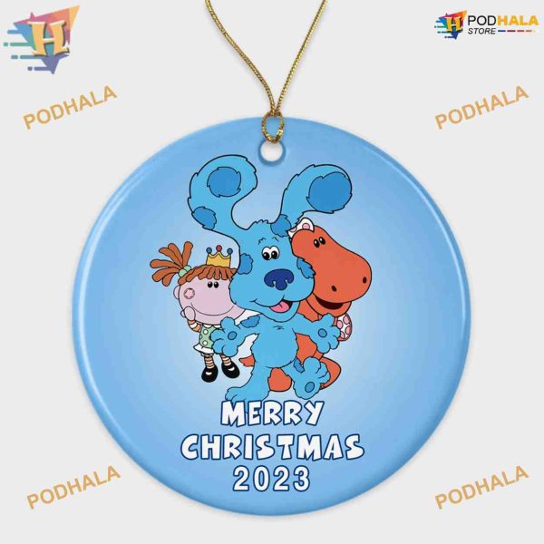Blue-Clues Dog 2023 Ornament, Gift for Kids Family Christmas Decor