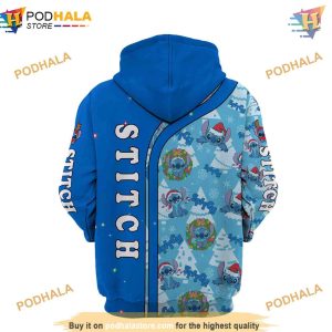 Blue Stitch Christmas Disney 3D Hoodie Trending Apparel 3