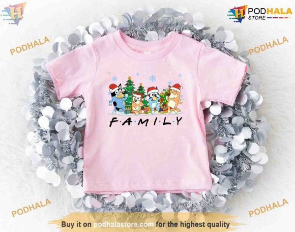 Bluey Christmas Family Trip Shirt, Party Sweatshirt, Festive Hoodie Design
