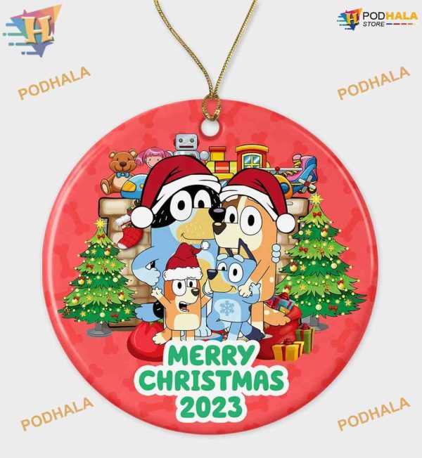 Bluey Family 2023 Christmas Ornament, New Baby Kids’ Gift