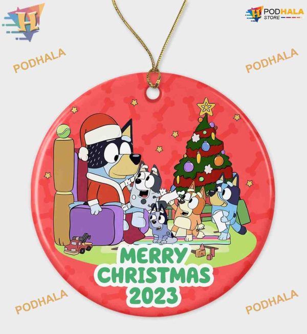 Bluey Family Christmas 2023 Ornament, Kids’ Decoration Gift