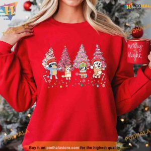 Bluey Family Pink Christmas Shirt Family Christmas Shirt Ideas 3