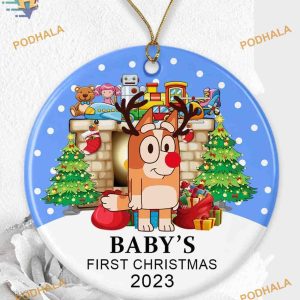 Bluey's First Christmas 2023 Ornament, Bingo Kids' Gift