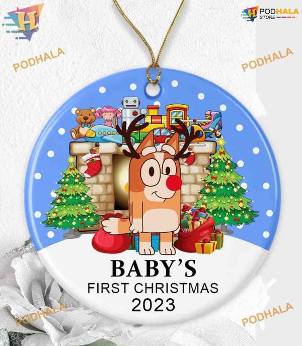 Bluey’s First Christmas 2023 Ornament, Bingo Kids’ Gift