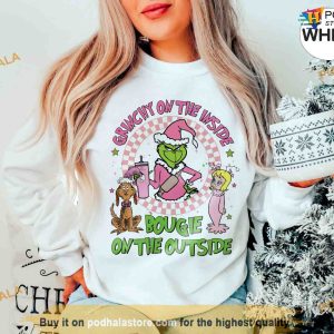 Boojee Pink Grinch Christmas Sweatshirt Funny Christmas Shirt For Family 2