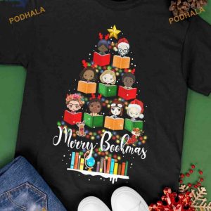 Bookmas Christmas Feminist Tee, Family Christmas Shirt Ideas