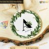 Botanical Ceramic Ornament, Custom Family Name Keepsake