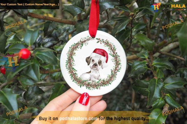 Boxer Dog Holiday Bauble, Personalized 1st Christmas Ornaments