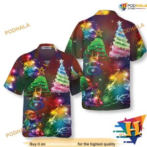 Bright Night & Merry Xmas Hawaiian Shirt, Funny Christmas