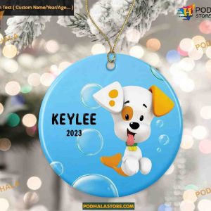 Bubble Puppy 2023 Christmas Ornament, Personalized Kids Keepsake