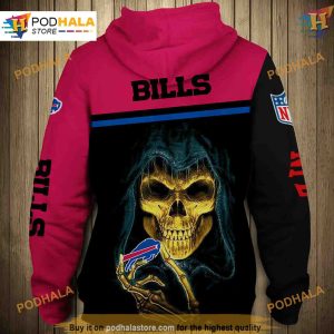 Buffalo Bills 3D Skull Zip Hoodie Mens Pullover Sweatshirt 2