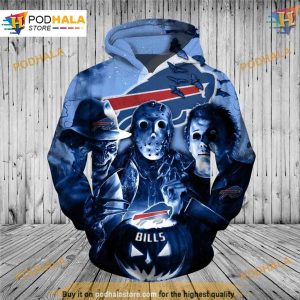 Buffalo Bills Hoodie 3D Cheap Horror Halloween NFL Pullover 1