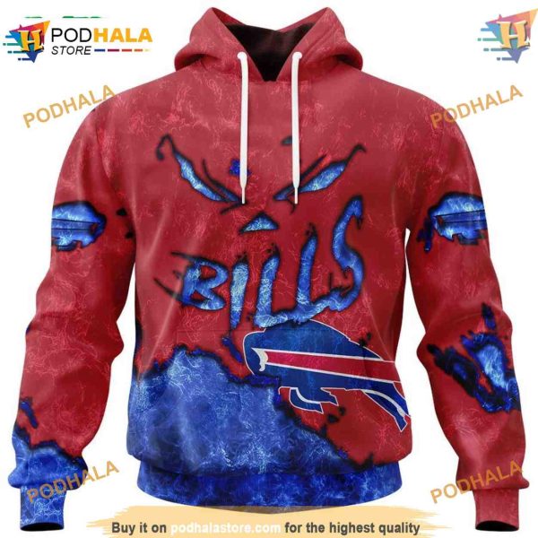 Buffalo Bills Hoodie 3D Devil Eyes, Unique Men’s Buffalo Bills Apparel