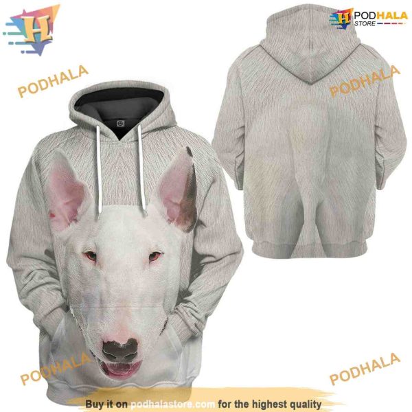 Bull Terrier Dog Costume Full All Over Printed 3D Hoodie Sweatshirt