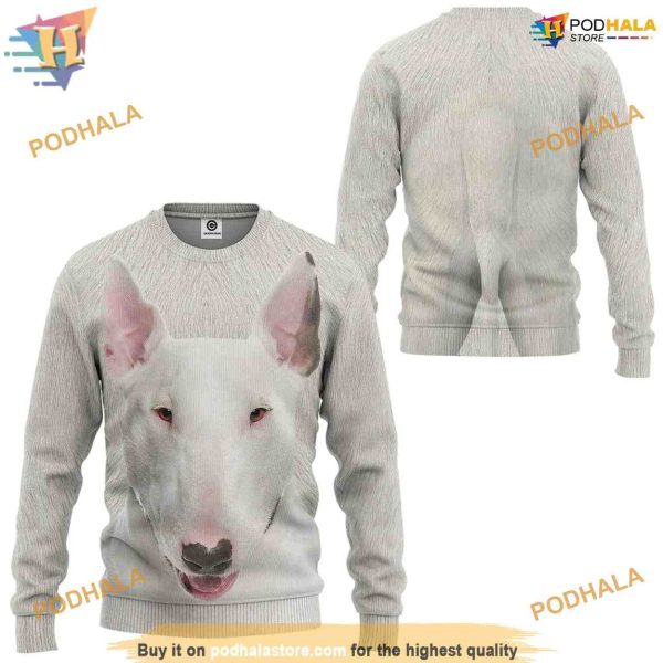 Bull Terrier Dog Costume Full All Over Printed 3D Hoodie Sweatshirt