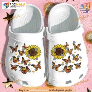 Butterfly Sunflower Be Kind Crocs, Sunflower Autism Awareness, Funny Xmas Gifts