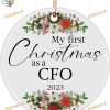 CFO's First Christmas 2023 Ornament, Personalized Family Christmas Ornaments