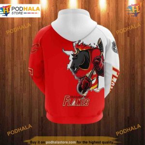 Calgary Flames Cartoon Graphic 3D Hoodie Trending Fan Apparel 2