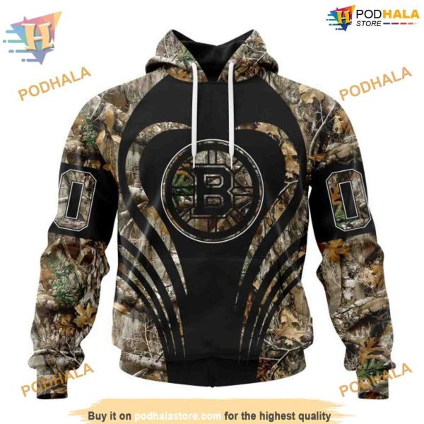 Camo Hunting Special Personalized NHL Boston Bruins Hoodie 3D, Outdoor Apparel