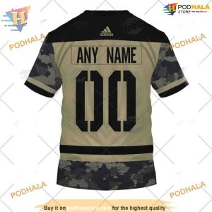 Camo Military Appreciation Custom NHL Boston Bruins Hoodie 3D Authentic Practice Jersey 2