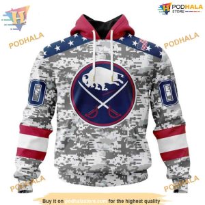 Camo Veterans Day Design NHL Buffalo Sabres 3D Hoodie Special Edition 1